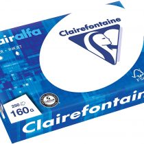 Clairefontaine 2618C Clairalfa opaque printer paper (1 Ries with 250 sheets, A4, 21 x 29.7 cm, 160 g, ideal for flyers or brochures) white