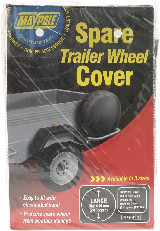Maypole MP94713 DP Trailer Wheel Cover, 13-inch - Black/Grey