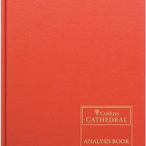 Collins Debden Ltd 060378 69 Series Cathedral A4 Analysis Book, 7 Cash Columns, 96 Pages, Red