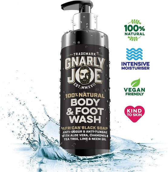 Gnarly Joe Body and Foot Wash for Men, Anti-Odour and Anti-Fungal, African Black Soap, (Aloe Vera and Chamomile, 250ml) - Image 3