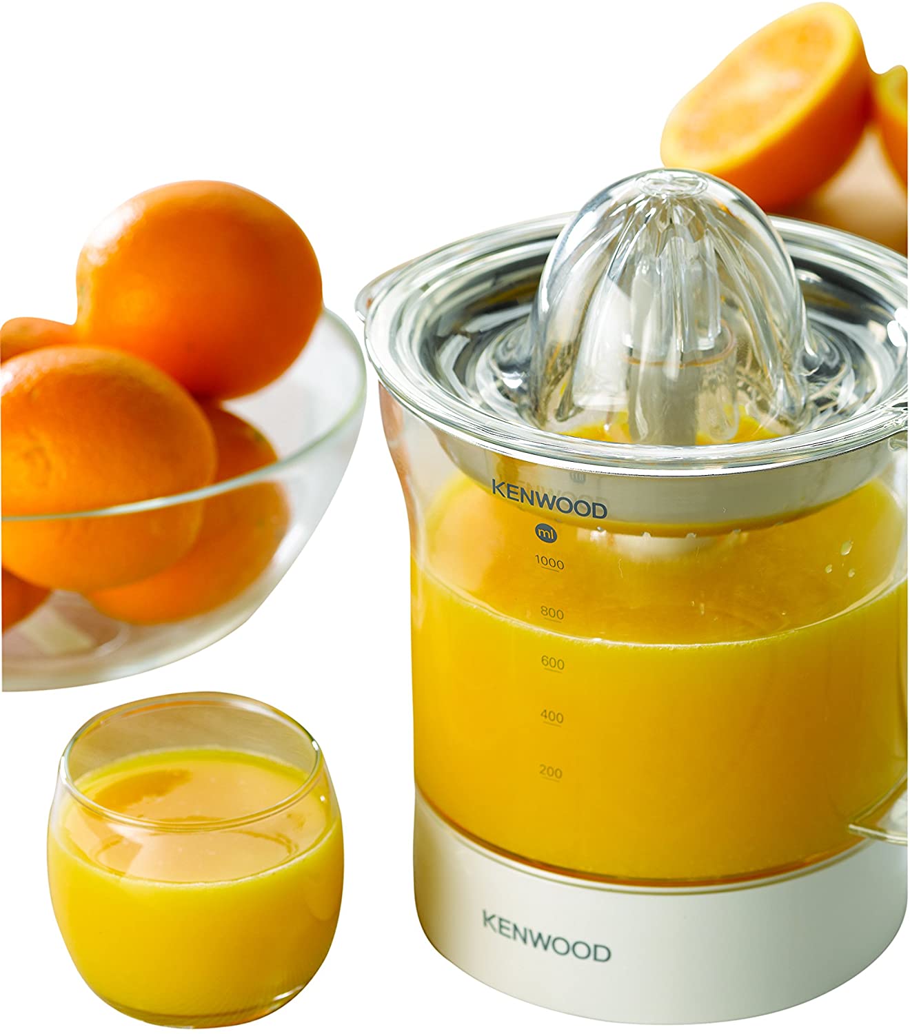 Kenwood JE 290 True-Serie / Zitruspresse / 1,0 Liter / Edelstahlsieb / 40 Watt / Weiß (Renewed), White - Image 3