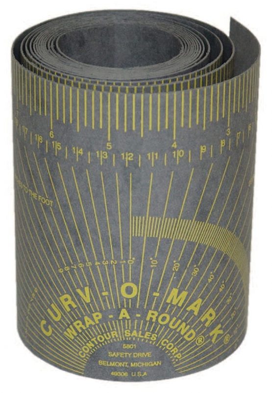 JACKSON SAFETY CURV-O-MARK Wrap-A-Round Welding/Pipefitting Lay Out Ruler Tool - Extra-Large (Length: 7'), Black - 177b, J1860