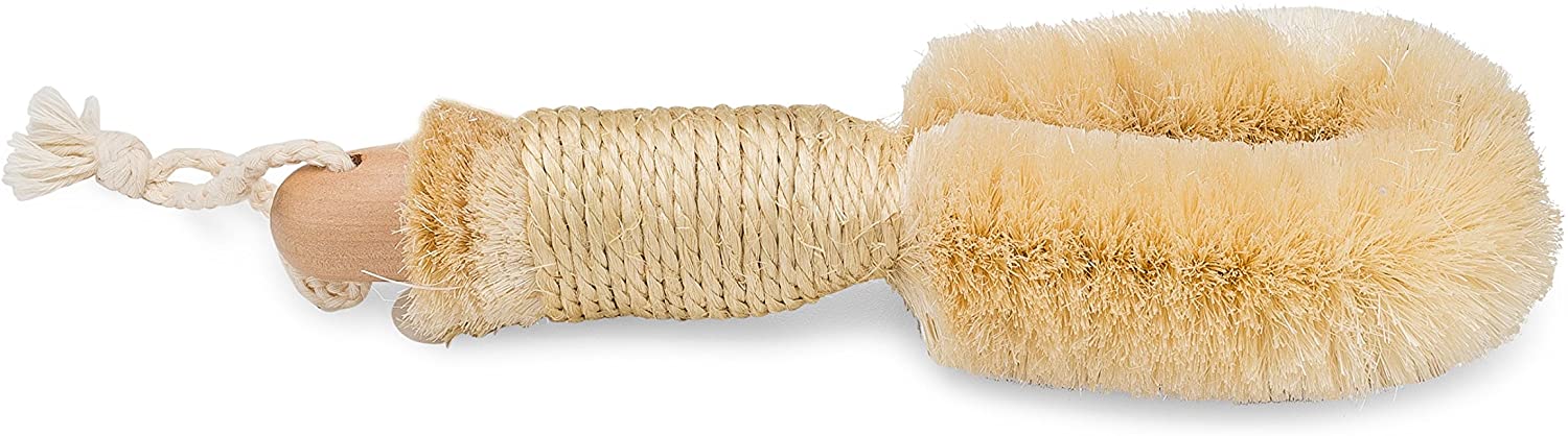 GranNaturals Bath & Shower Dry Skin and Body Sisal Brush, Brown - Image 3