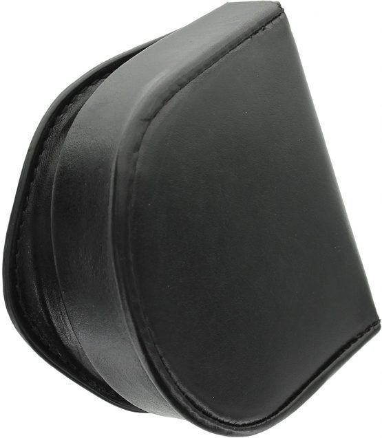 Visconti Monza Collection Vegetable Tanned Leather Tray Coin Purse TRY6 Black