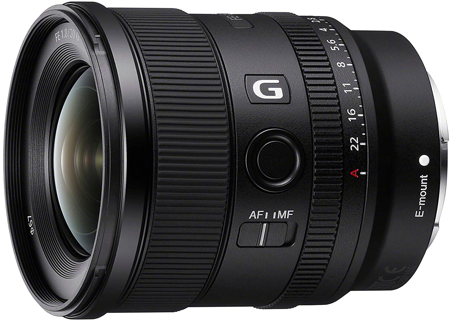 Sony SEL20F18G - Full Frame Lens FE 20mm F1.8 G - A large aperture, ultra-wide angle prime lens for stills and movies