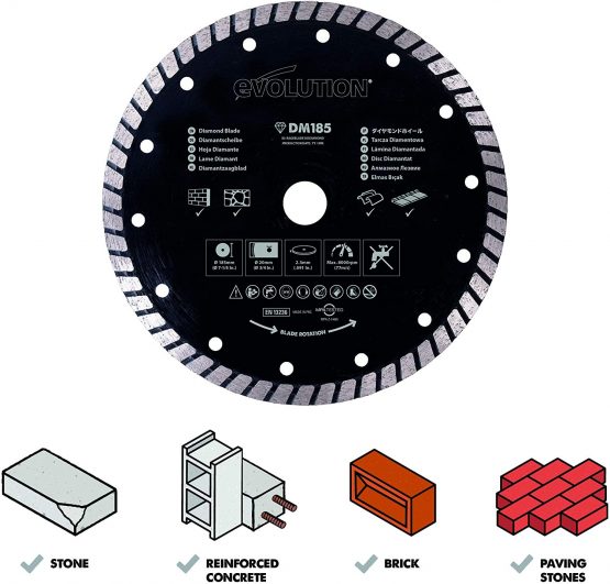 Evolution Power Tools Diamond Blade, 185 mm - Image 2