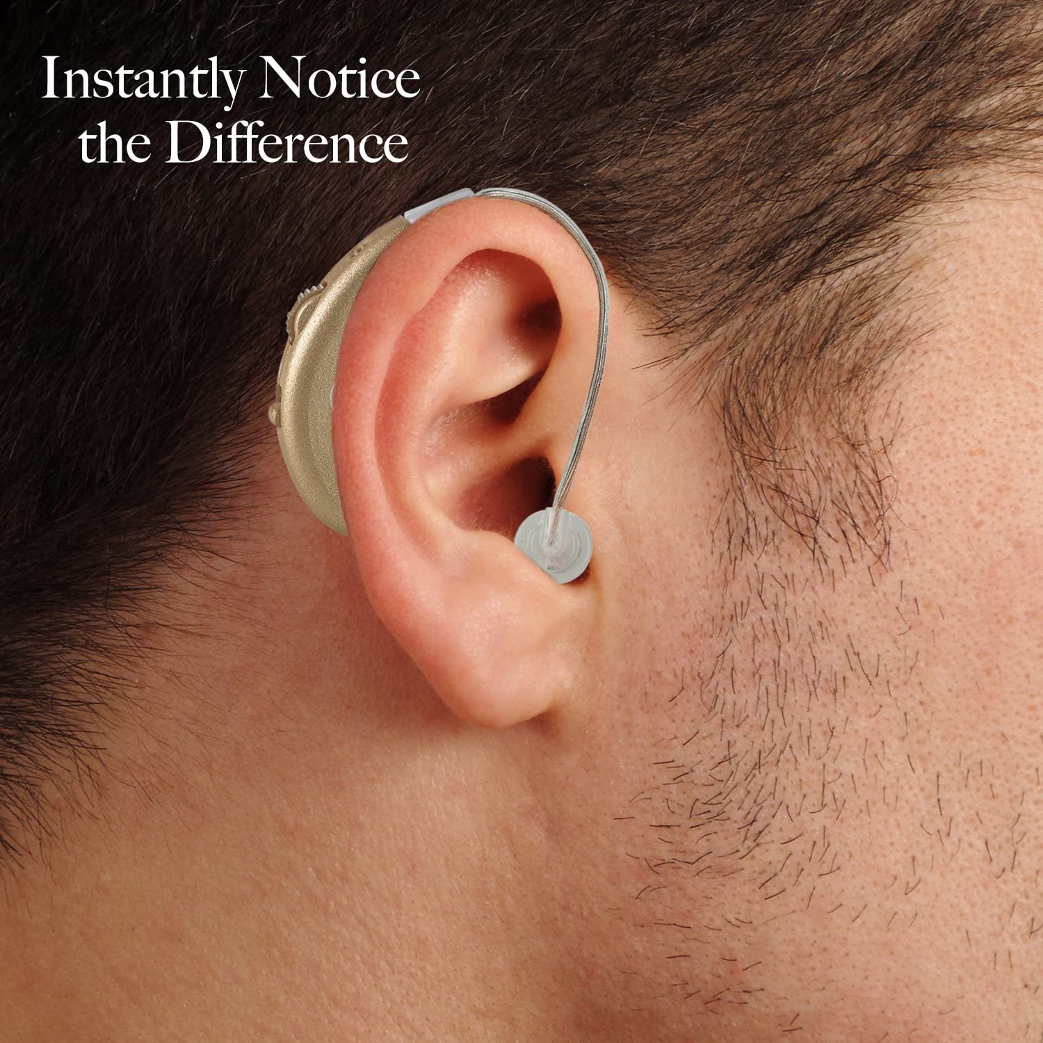 Rechargeable Digital Sound Enhancers, Pair of Lightweight Behind-the-Ear Audio Amplification Devices with USB Dock - Image 2