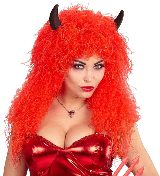 Ladies Lady Devil In Box Wig for Hair Accessory Fancy Dress