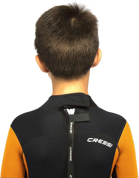 Cressi Med X Junior 2.5mm Childrens Neoprene Shorty Wetsuit, Black/Orange, 12/13 Years - Image 3