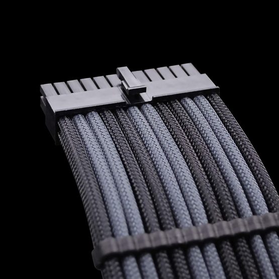 EZDIY-FAB Sleeved Cable - Cable Extension for Power Supply with Extra Sleeved 24 PIN 8PIN 6PIN 4+4 PIN with Combs-Black Grey - Image 3