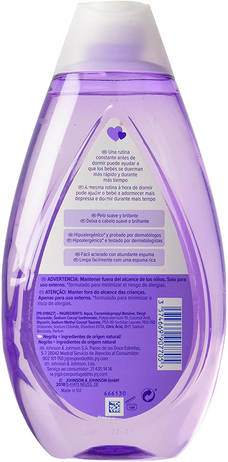 Johnson's Baby Shampoo sweet dreams, with relaxing essences NaturalCalm, lavender and manzanill, 500 ml, 500 ml (Pack of 1) - Image 2