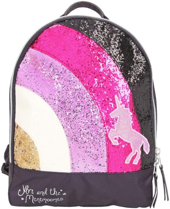 Depesche 10510 Backpack with Glitter Ylvi and the Minimoomis Anthracite 10 x 22 x 27.5 cm