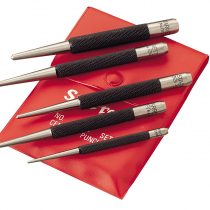 Starrett S117PC Centre Punches Set, 1/16", 5/64", 3/32", 1/8", 5/32" Diameters, In Plastic Case
