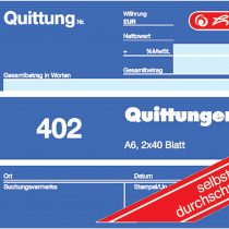 Herlitz 402 Carbonless Receipt A6 Horizontal 2 x 40 Blatt