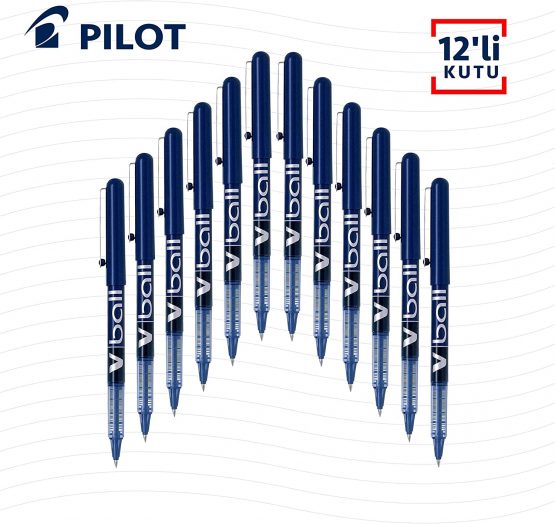 Pilot Vball 10 Grip Liquid Ink Rollerball 1.0 mm Tip (Box of 12) - Blue