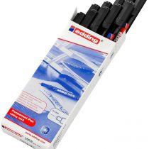 edding 140 S Permanent Pen - Black - 10 Pens - Round Nib 0.3 mm - Pen for Writing on Glass, Plastic, Foils and Smooth Surfaces - Permanent, Quick-Drying, Smudge-Proof and Waterproof