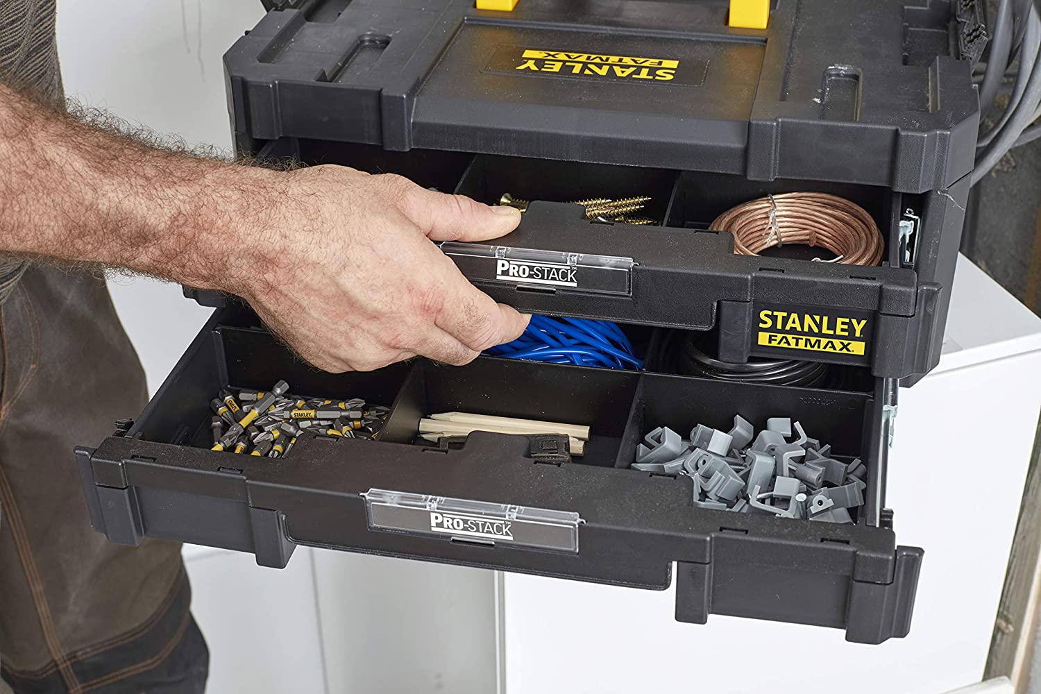 Stanley FatMax Tstak Combination Toolbox – 21.5 L Includes Box With 2 ...