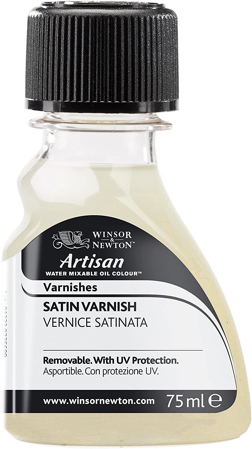 Winsor & Newton RCFAWSV75 75 ml Artisan Water Mixable Satin Varnish Medium, Clear, 75 ml (Pack of 1)