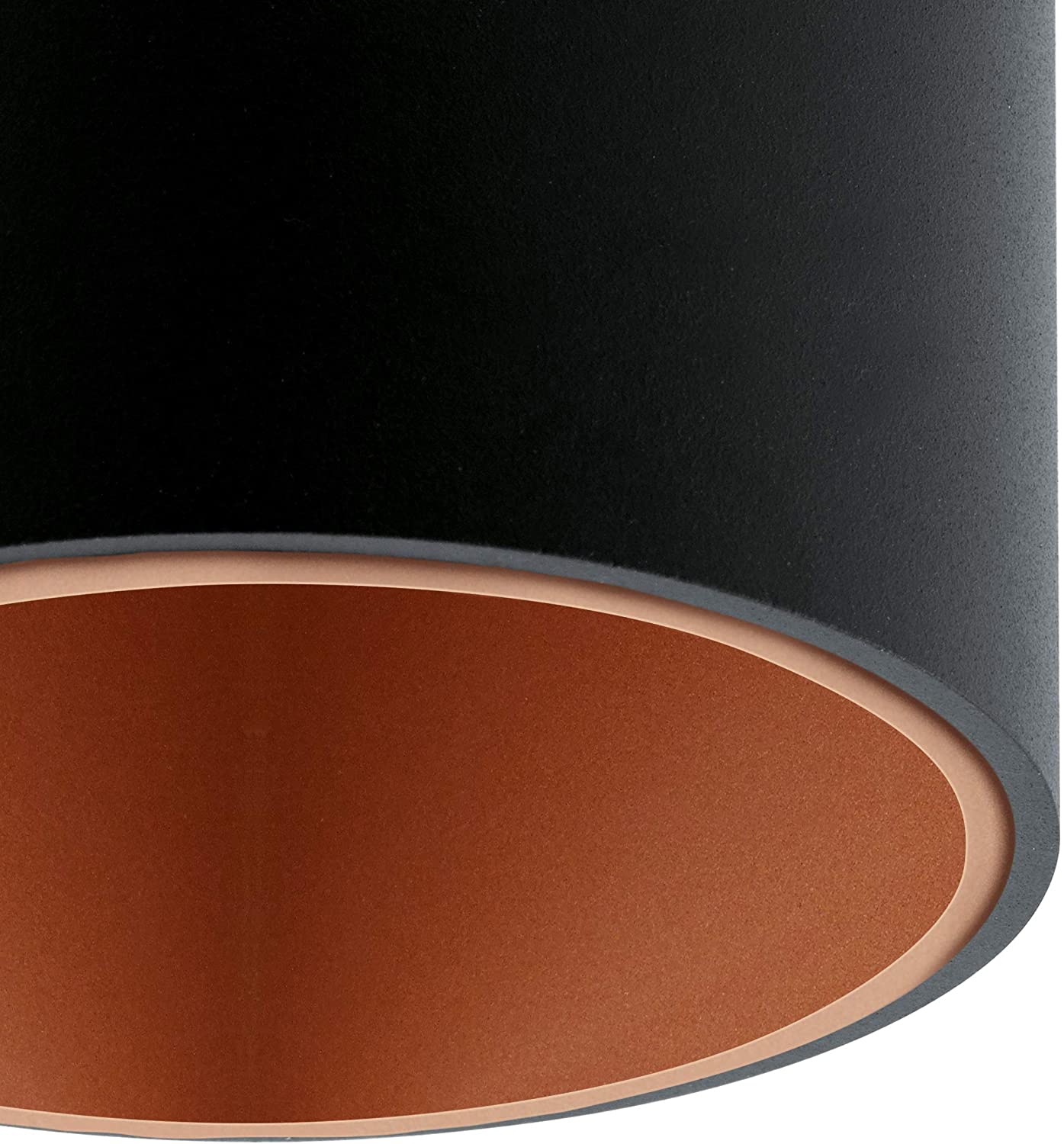 Eglo LED Ceiling Light Polasso, Single-Flame Ceiling lamp, Material: Aluminium, Plastic, Colour: Black, Copper, diameter : 10 cm - Image 3