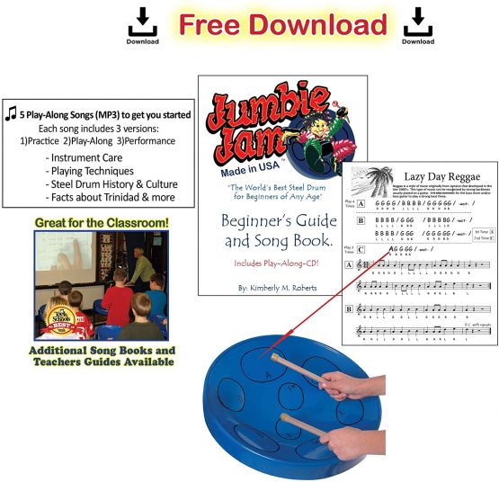 Jumbie Jam JJ1058-GY Grey Steel Pan Kit - Beginner Steel Drum - Image 4