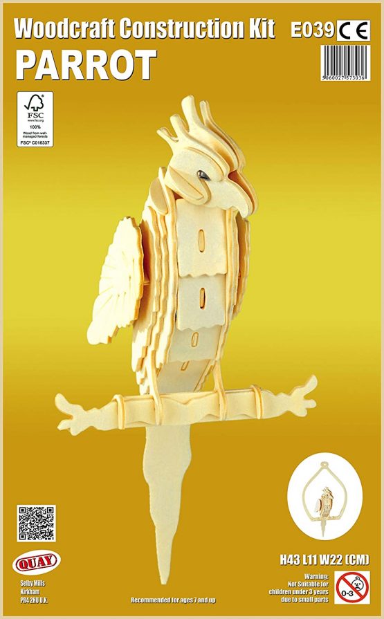 Quay Parrot Woodcraft Construction Kit FSC - Image 2
