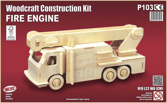 Quay Fire Engine Woodcraft Construction Kit FSC - Image 2