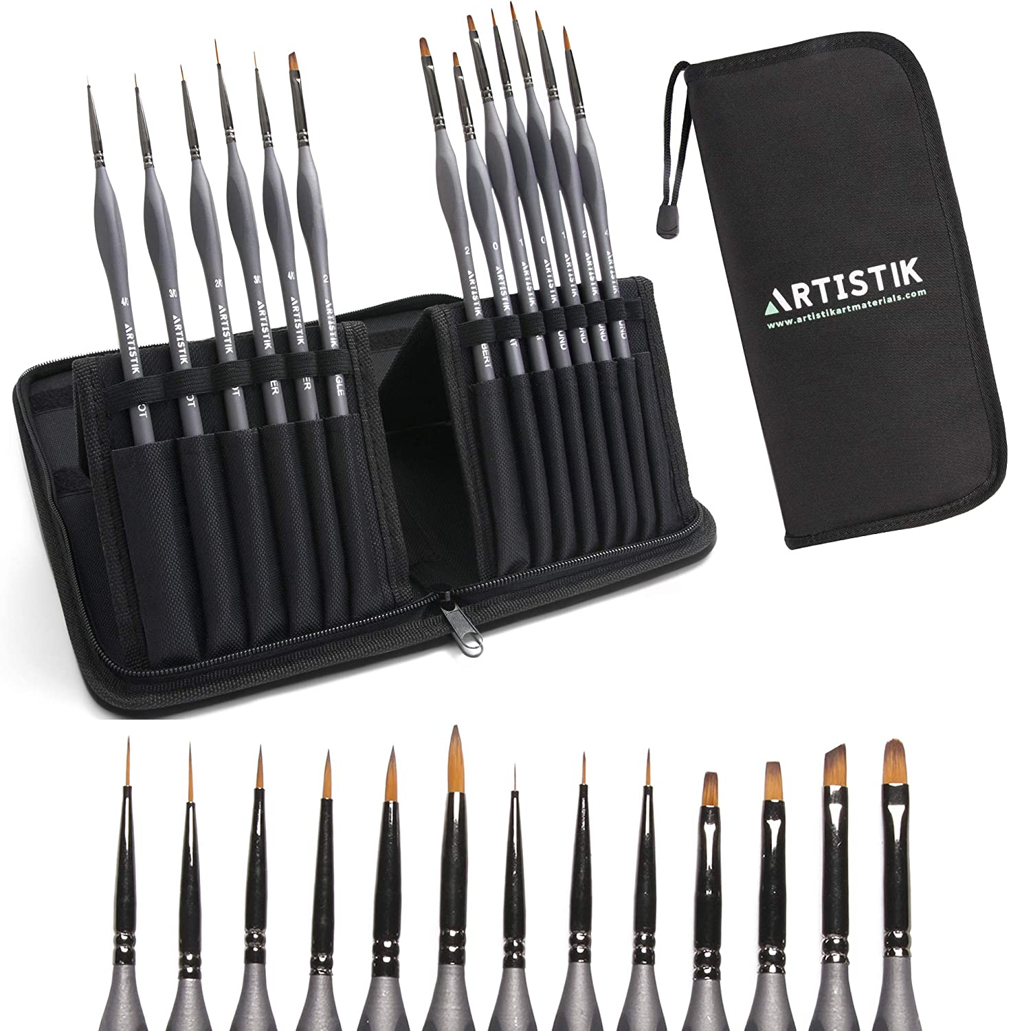 Fine Detail Paint Brush Set for Acrylic Oil Watercolor, Rust-Proof Ferrules & Ergonomic Handles Painting Brushes