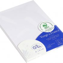Lalo 16800L - Pack of 25 Single Cards C6, 210g, Vergé De France, White