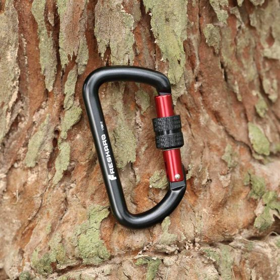 NEW 3inch Locking Carabiner Clips, Weight Rating 1224kg, Screw-gate Aluminum Carabiners Heavy Duty, for Hammocks, Yoga Swing, Camping, Keychain, Locking Dogs, Black - Image 4