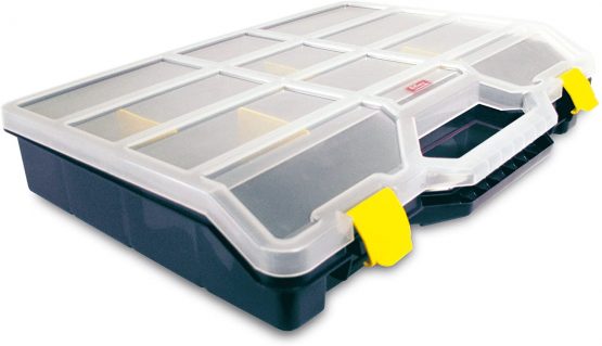 RAACO International A/S 147005 Assortment Box 25 Compartments with RAACO Flexible Separating Walls Polypropylene 460 x 350 x 81 mm