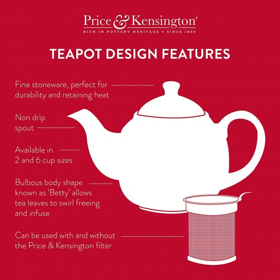Price & Kensington Matt Taupe 2 Cup Teapot - Image 2