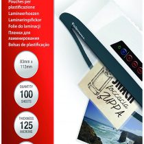Fellowes Capture 83x113mm 125 Micron Glossy Laminating Pouches (Pack of 100)