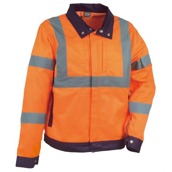 Cofra Baras Work Trousers with Elasticated Waist 245 g / M ² Temple V290 Jacket, S, in the warning colour orange, 40-00V29002-S