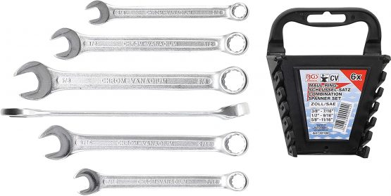 BGS 32100 | Combination Spanner Set | Inch Sizes | 3/8" - 11/16" | 6 pcs.