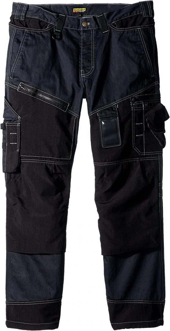 Blakläder 150011408999C54 Craftsman Trousers Size C54 in Navy Blue/Black, 38W x 32L