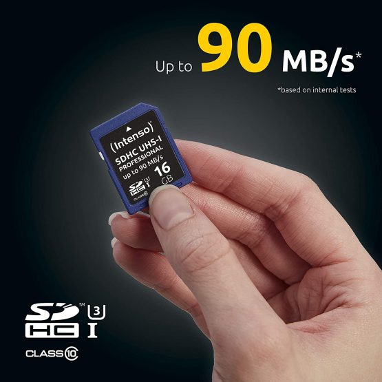 Intenso Professional SDHC Memory Card, Class 10 UHS-I, 16 GB, blue - Image 4