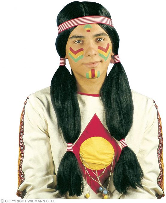 Ladies Indian Deluxe (Man/Woman) Wig for Hair Accessory Fancy Dress - Image 2