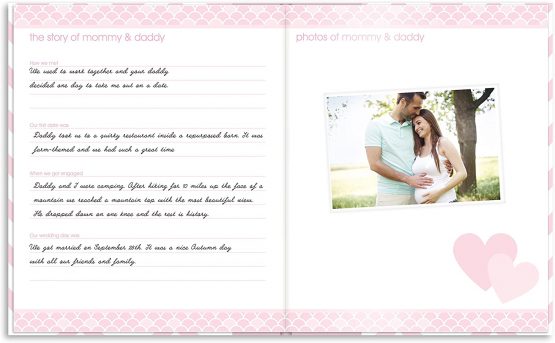 Pearhead First 5 Years Chevron Baby Memory Book with Included Clean-Touch Baby Safe Ink Pad to Create Baby's Handprint or Footprint, Keepsake Milestone Journal, Beautiful Gift for Any New Mum, Pink - Image 4