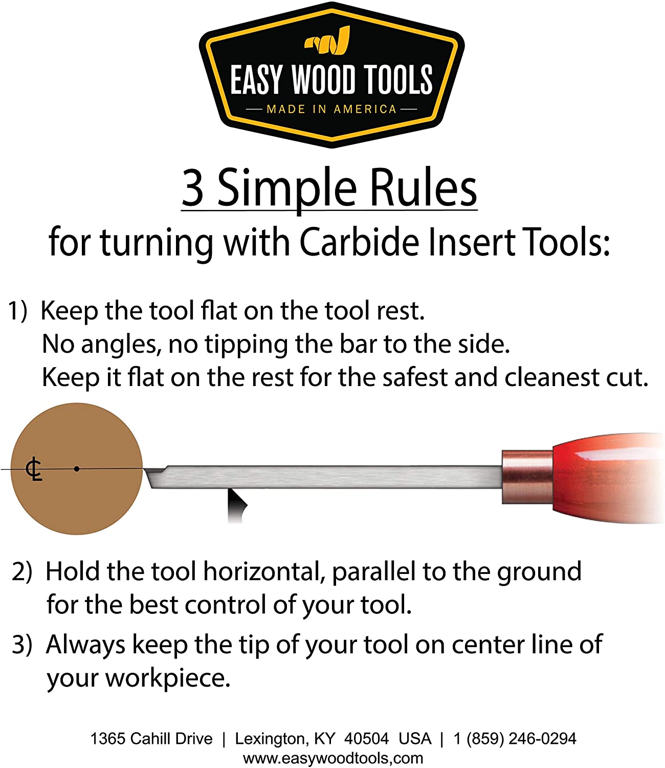 Easy Wood Tools Full Size Easy Rougher (1200) Wood Turning Scraper Tool Gouge with Replaceable Carbide Insert - Image 4