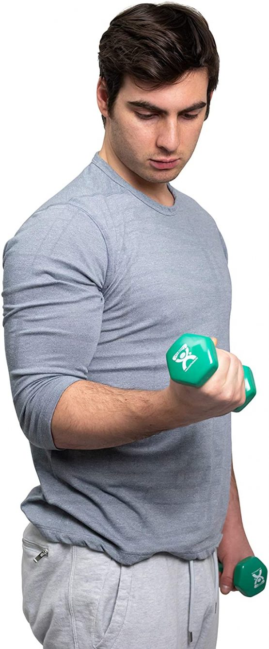 Vinyl Dumbbell - Cando® weight - 1.36 kg - Image 3
