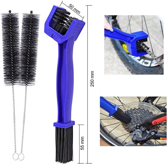 Oumers Bicycle Clean Brush Kit, Motorcycle Bike Chain Cleaning Tools Make Chain/Crank/Tire/Sprocket Cycling Corner Stain Dirt Clean, Durable/Practical fit All Bike - Image 2