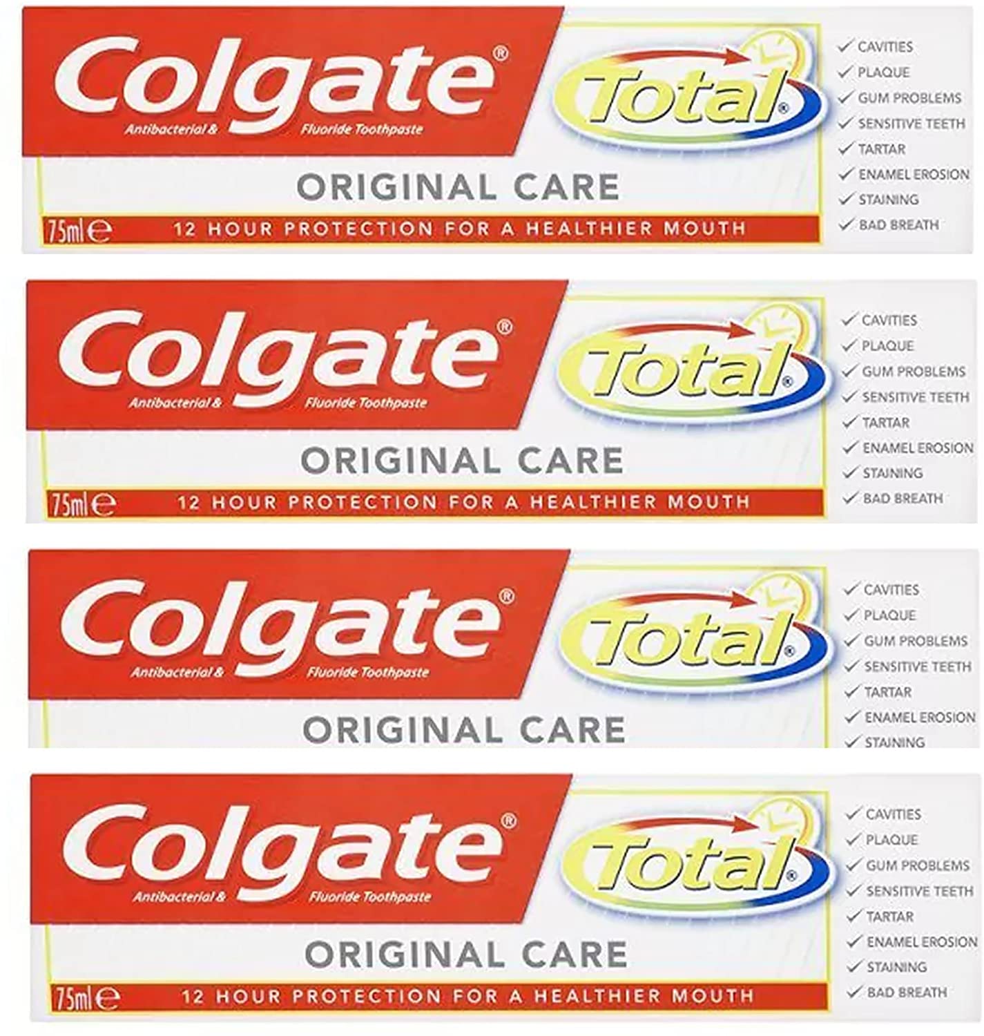 Colgate Total Original Toothpaste, 75ml (Pack of 4), 75 ml (Pack of 4)