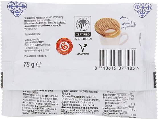 Daelmans Stroopwafels | Caramel Stroopwaffle | Caramel Wafers - 78 g x 18 in a Box - Warm it up on Your Cup - Great for Those on The go Moments… - Image 4