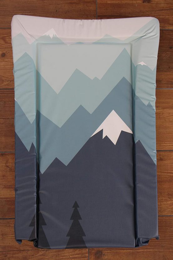 The Gilded Bird Baby Changing Mat, Raised Edges, Change Mat, 72cm x 46cm, Extra Padded, High Density Foam, Wipeable (Blue Mountains) - Image 4