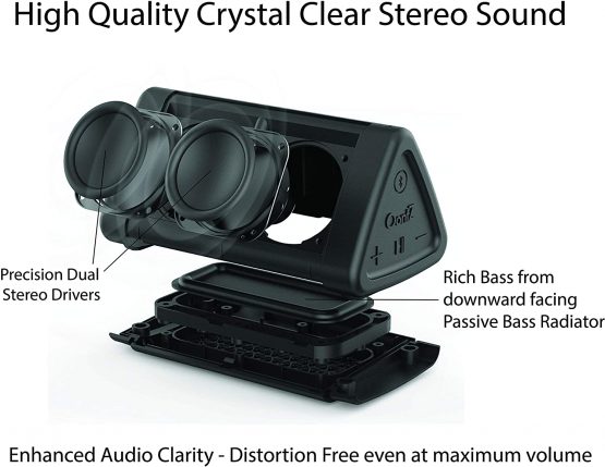 OontZ Angle 3 (3rd Gen) Portable Bluetooth Speaker, Louder Crystal Clear Stereo Sound, Rich bass, 100 Ft Wireless Speaker Range, IPX5, Bluetooth Speakers by Cambridge SoundWorks (Black) - Image 3