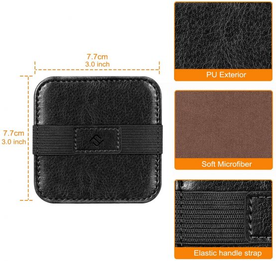 FINTIE Screen Cleaning Pad, Soft Cloth Wipes for iPad, iPhone, MacBook, Tablets, Laptop Screen, Screen Cleaner with Elastic Strap for Cellphone, Tablet, Computer, Switch, Camera, TV Screens, 4 Pack - Image 2
