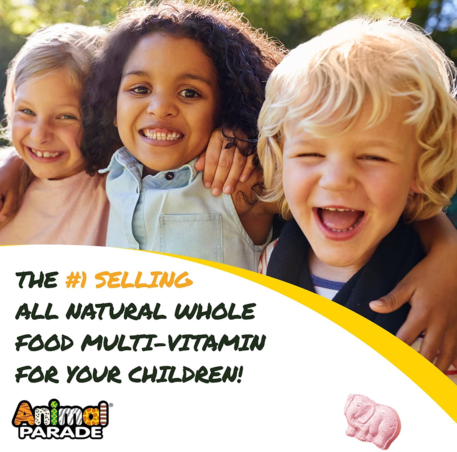 NaturesPlus Animal Parade Gold Children Multivitamin, Orange Flavour, Chewable Animal Shaped Tablets, Vegan, Gluten Free - Image 4
