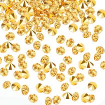 10000 Clear Wedding Table Scatter Confetti Crystals Acrylic Diamonds Rhinestones for Table Centerpiece Decorations Wedding Decorations Bridal Shower Decorations Vase Beads (Gold, 3 mm)