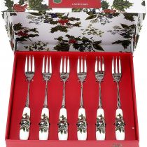 Portmeirion The Holly and The Ivy Pastry Forks, Set of 6