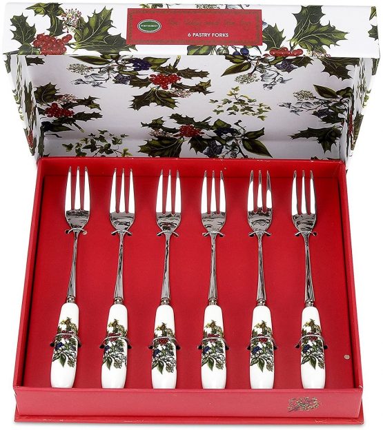 Portmeirion The Holly and The Ivy Pastry Forks, Set of 6